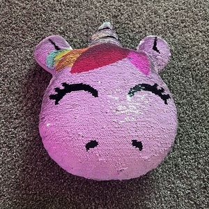 flip-sequin unicorn pillow!